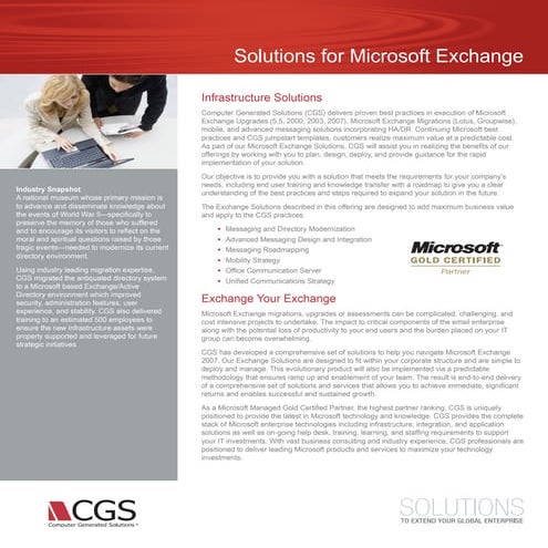 CGS-Microsoft Exchange Solutions