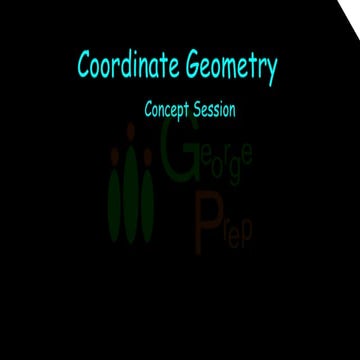 Coordinate Geometry Concept Class