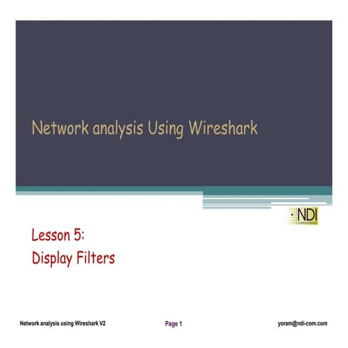 Network Analysis using Wireshark 5: display filters