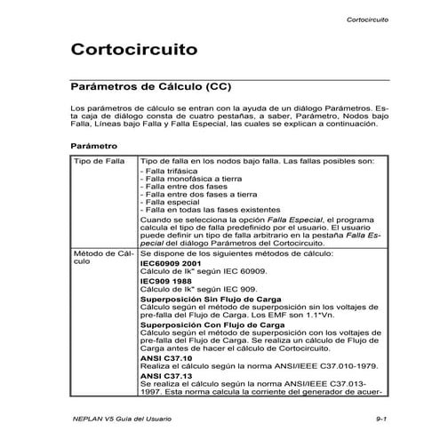 corto circuito Short circuit