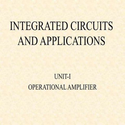 Integrated Circuit Applications