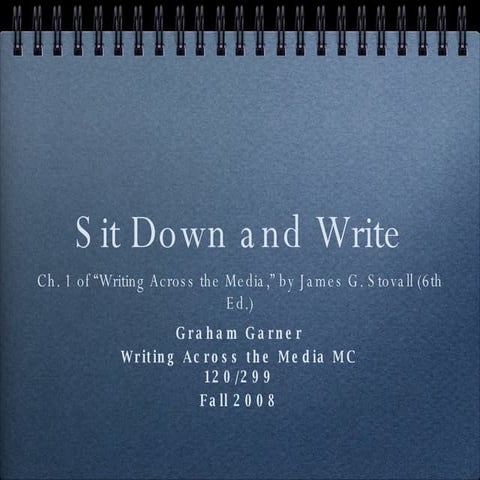 Sit Down and Write