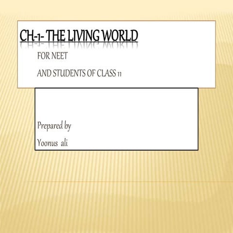 Ch 1- the living world