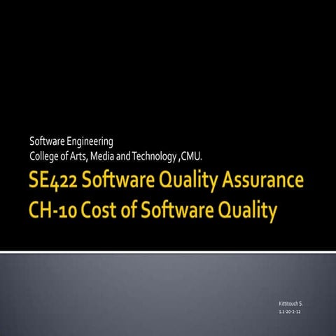 Ch 10 cost of software quality