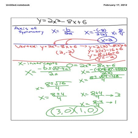 Ch.12.5 Quadratic Formula