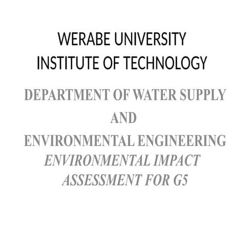 environmental impact assessment of water
