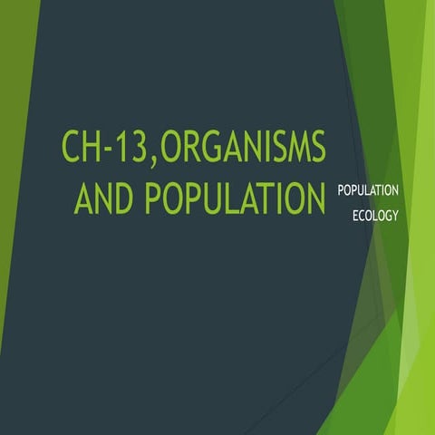 Ch 13,organisms andpopulation