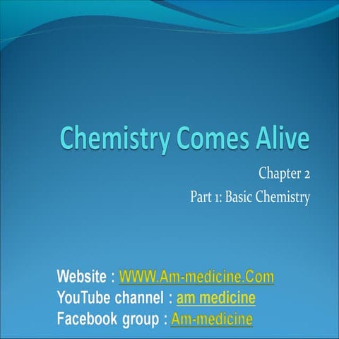 Anatomy & Physiology Lecture Notes - Ch. 2 chemistry- part 1