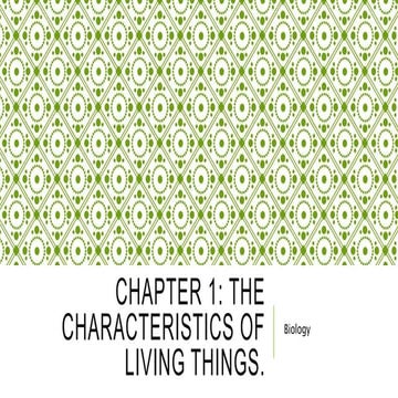 Ch.1.the characteristics of living things (biology)