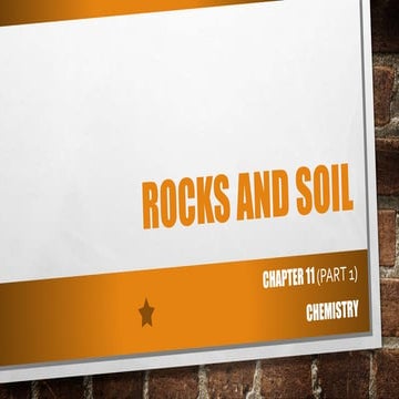 Ch.11.rocks and soil (part 1)