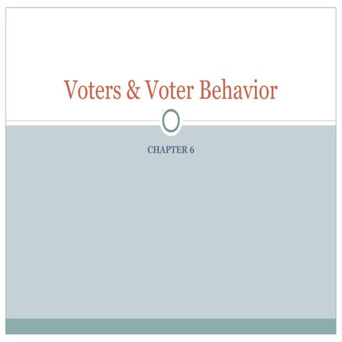 Voters & Voter Behavior