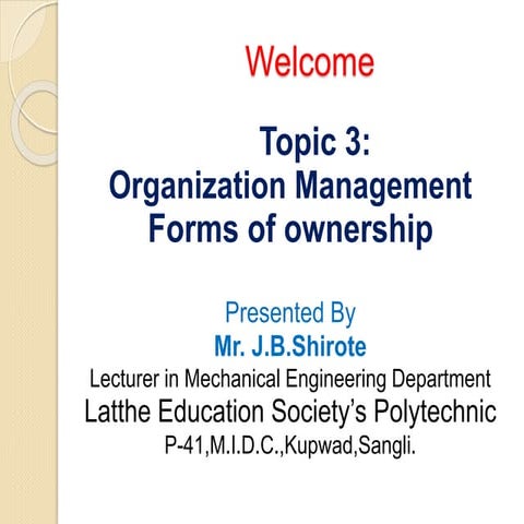 Ch.3 c.forms of owership