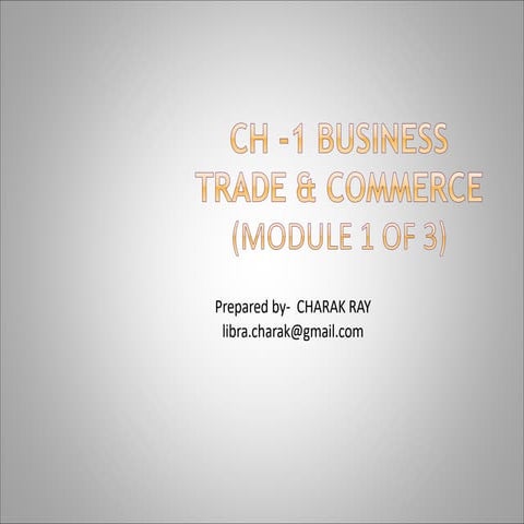 BUSINESS, TRADE & COMMERCE