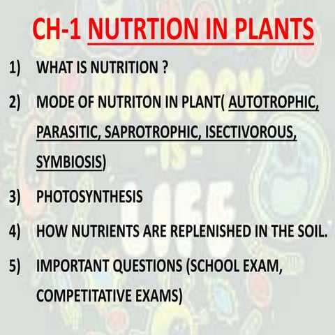 Class -7 Science Chapter-1 nutrition in plants,