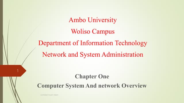 Network and System Administration