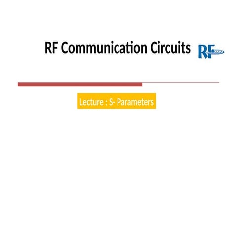 RF Communication systems in microwave engineering