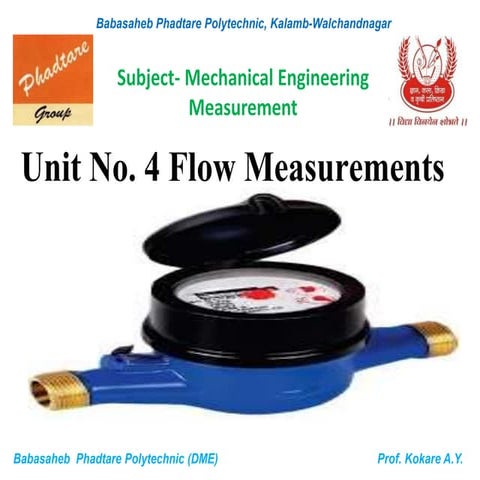 Ch. no. 4 flow measurement