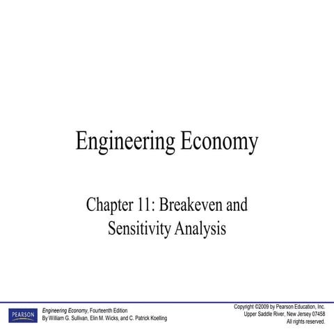 Breakeven &amp; sensitivity analysis