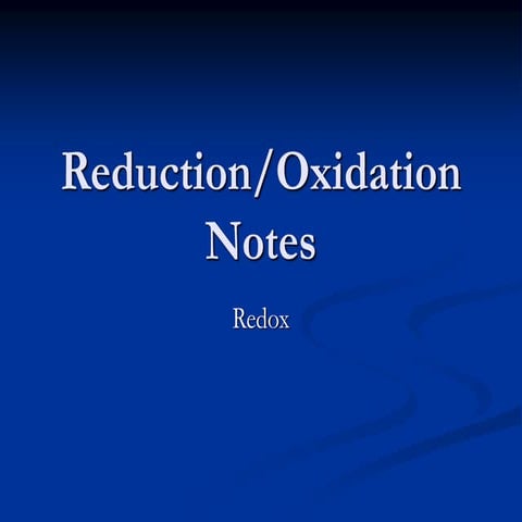 Ch. 4 redox