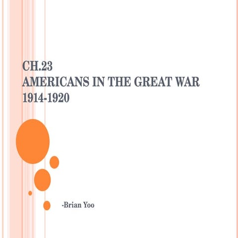 Ch.23 Powerpoint | PPT | Death, Injury, or Military Conflict ...