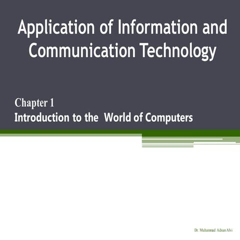 Lec 1 introduction to computer -i | PPTX
