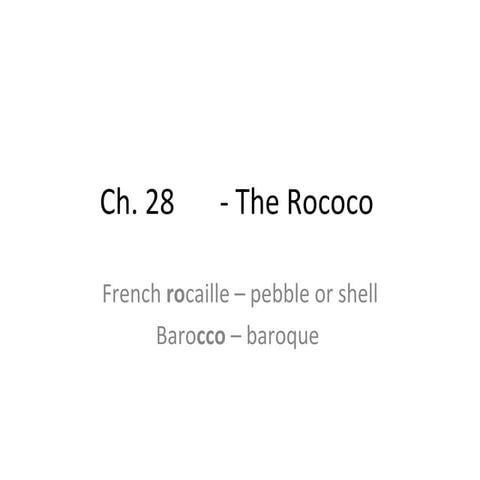 Ch.28 Rococo