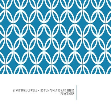 Ch-2_Cell and its components- Pharm D_Pharmacy