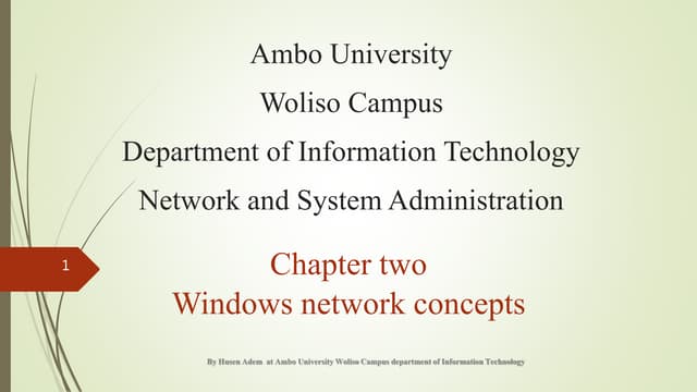 Network and System Administration chapter 2