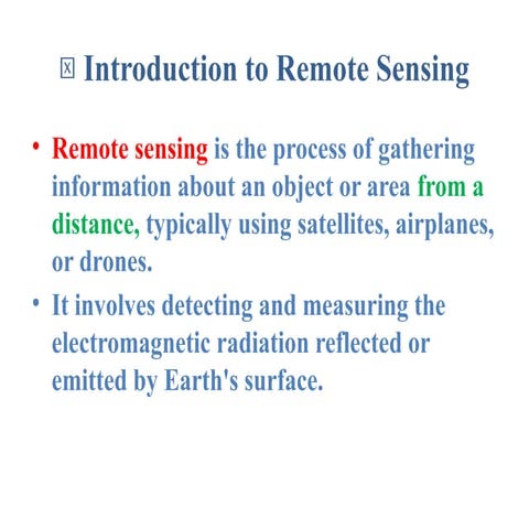 ch-2 ppt-Lesson.pptx **Introduction to Remote Sensing**