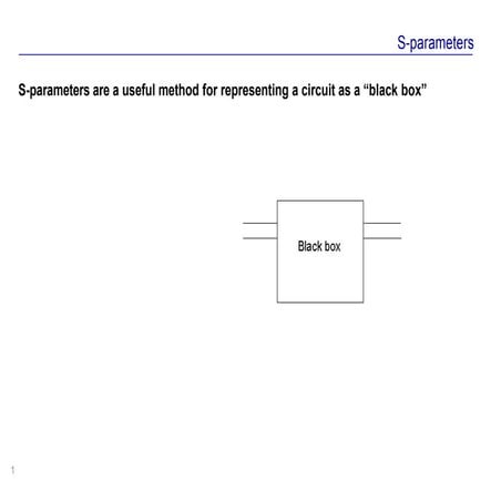 s parameters in microwave engineering...