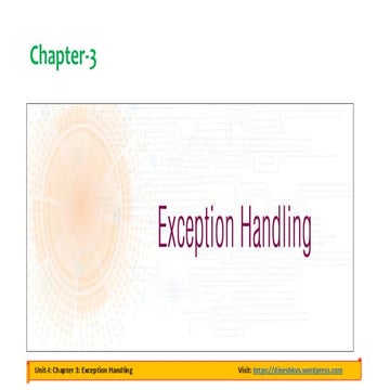 ch-3-exception-handling.pdf | Programming Languages | Computing