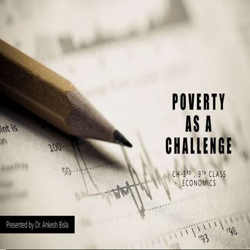 Economy NCERT 9th Class: Ch 3 poverty as a callenge