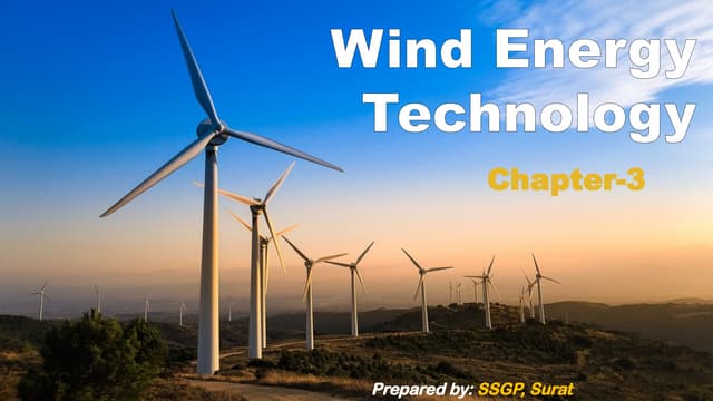 CH-3 WIND POWER Technology as a Renewable Energy