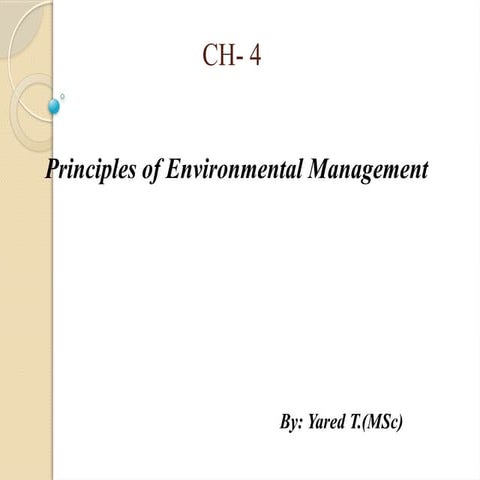 chapter four principle of environment management
