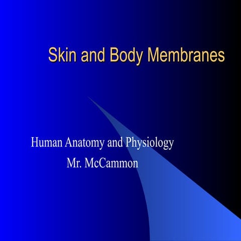Ch. 4   Skin And Body Membranes