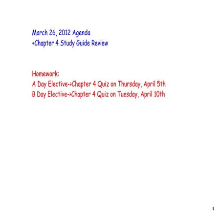 Ch. 4 Study Guide Review