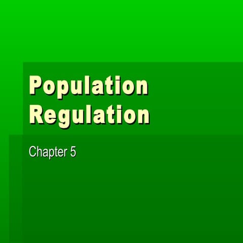 Ch. 5   population regulation part