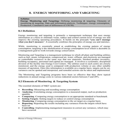 Energy Monitoring & targeting