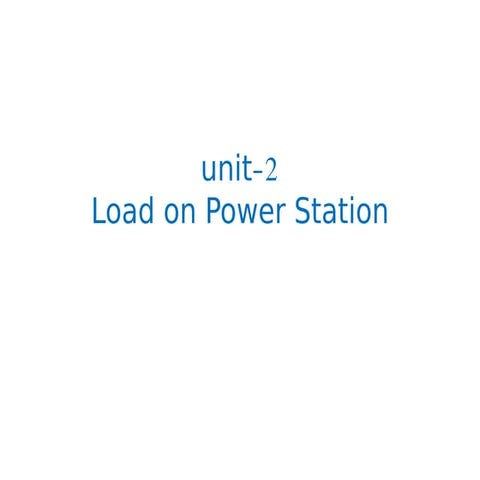 Load on Power Station from power sytem engineering