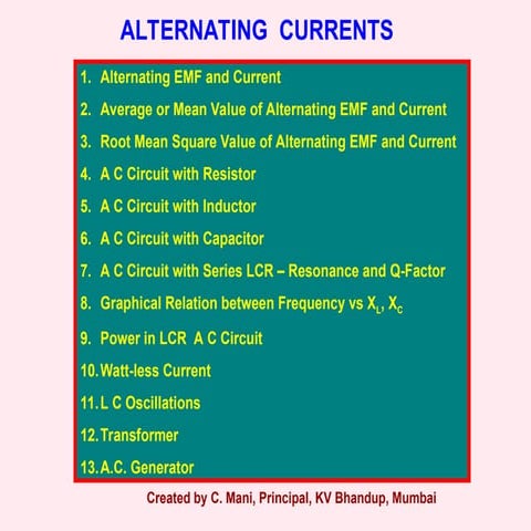 Single phase AC circuit | PDF