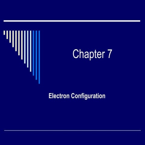 Ch. 7 electron configuration