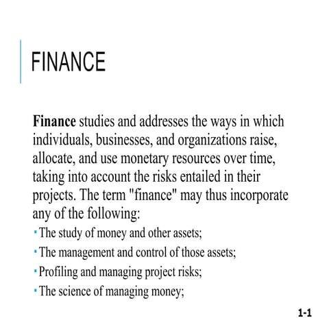 financial Management overview  intro....