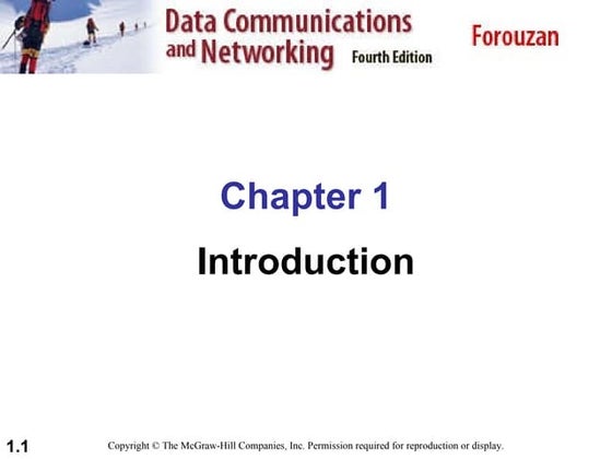Chapter 1 Introduction (Data Communication by Forouzan) | PPT