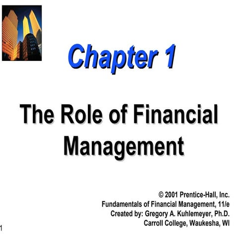 The role of financial mangerial