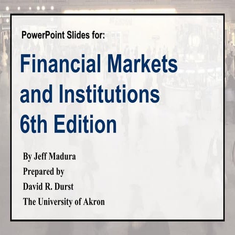 financial market and institution ch 1