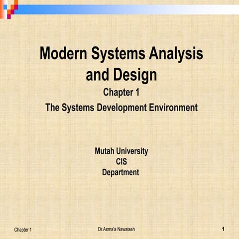 Ch01 the systems development environment