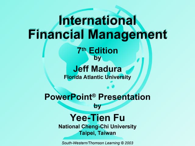 Chapter 1_International Financial management