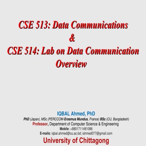 Data Communications and Computer Networks | PPTX