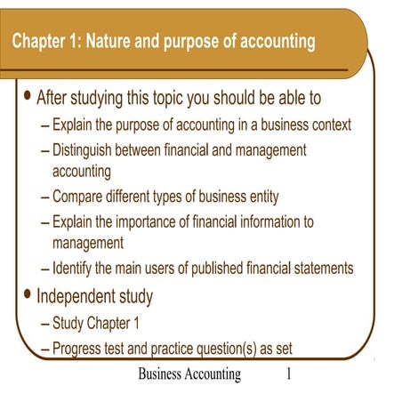  nature and purpose of accounting