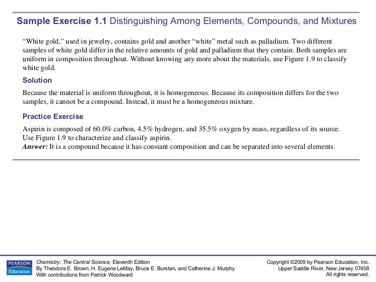 AP Chemistry Chapter 1 Sample Exercises